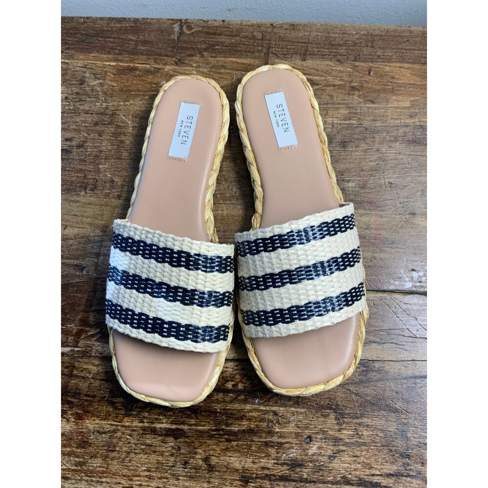 Steven New‎ York Kooper flat slide sandal size 10